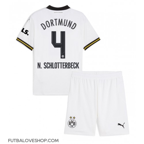 Dres Borussia Dortmund Nico Schlotterbeck #4 Tretina pre deti 2024-25 Krátky Rukáv (+ trenírky)